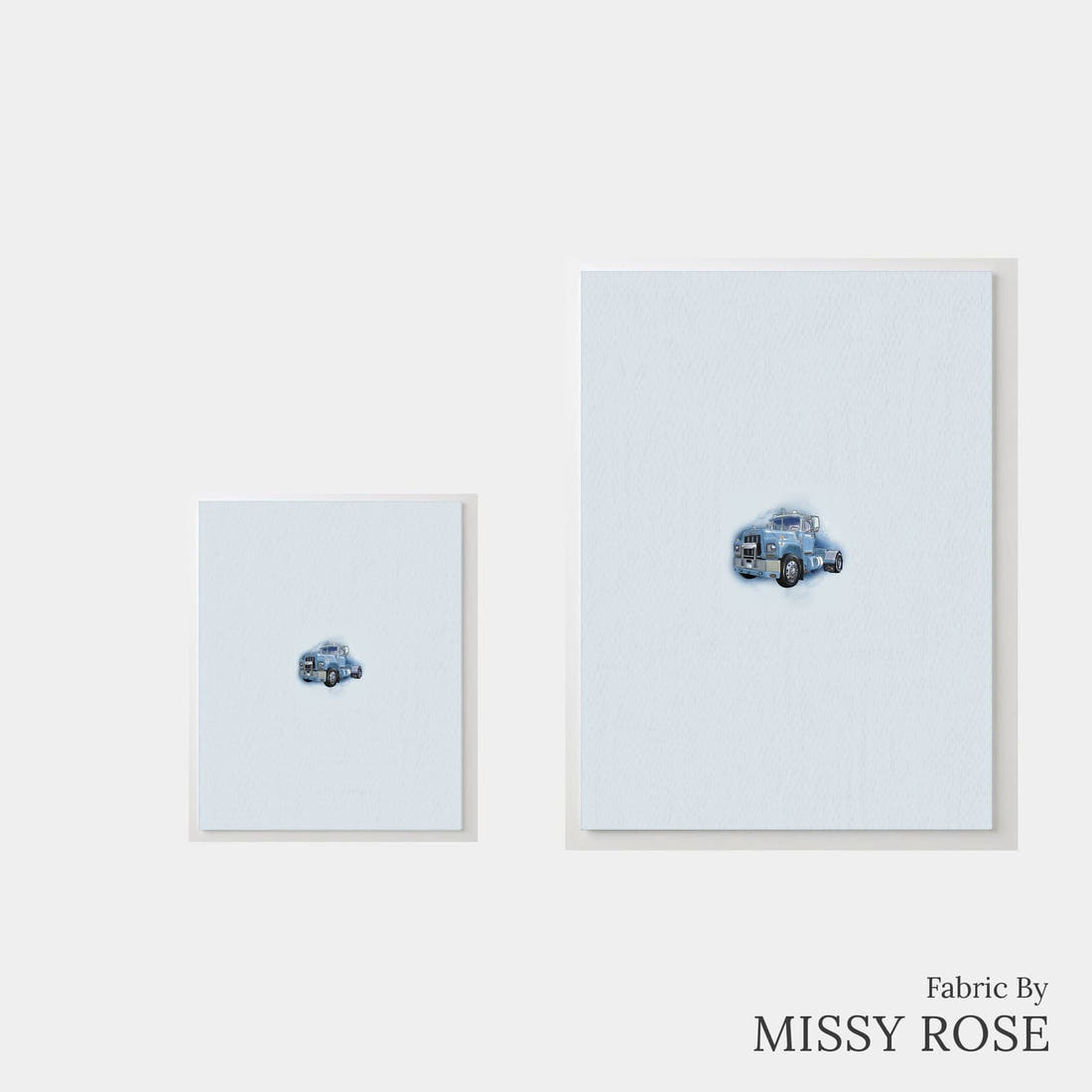 Design 948 Mack Truck Panel – universal and adult panel sizes side by side | Fabric by Missy Rose