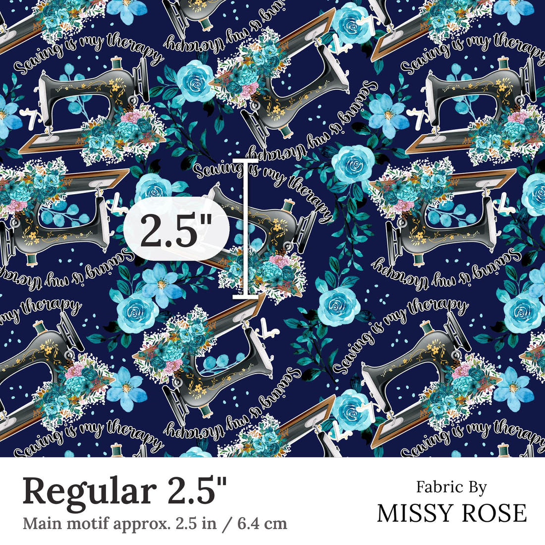 Design 95 Sewing Fabric Regular 2.5 inch print scale guide | Fabric by Missy Rose