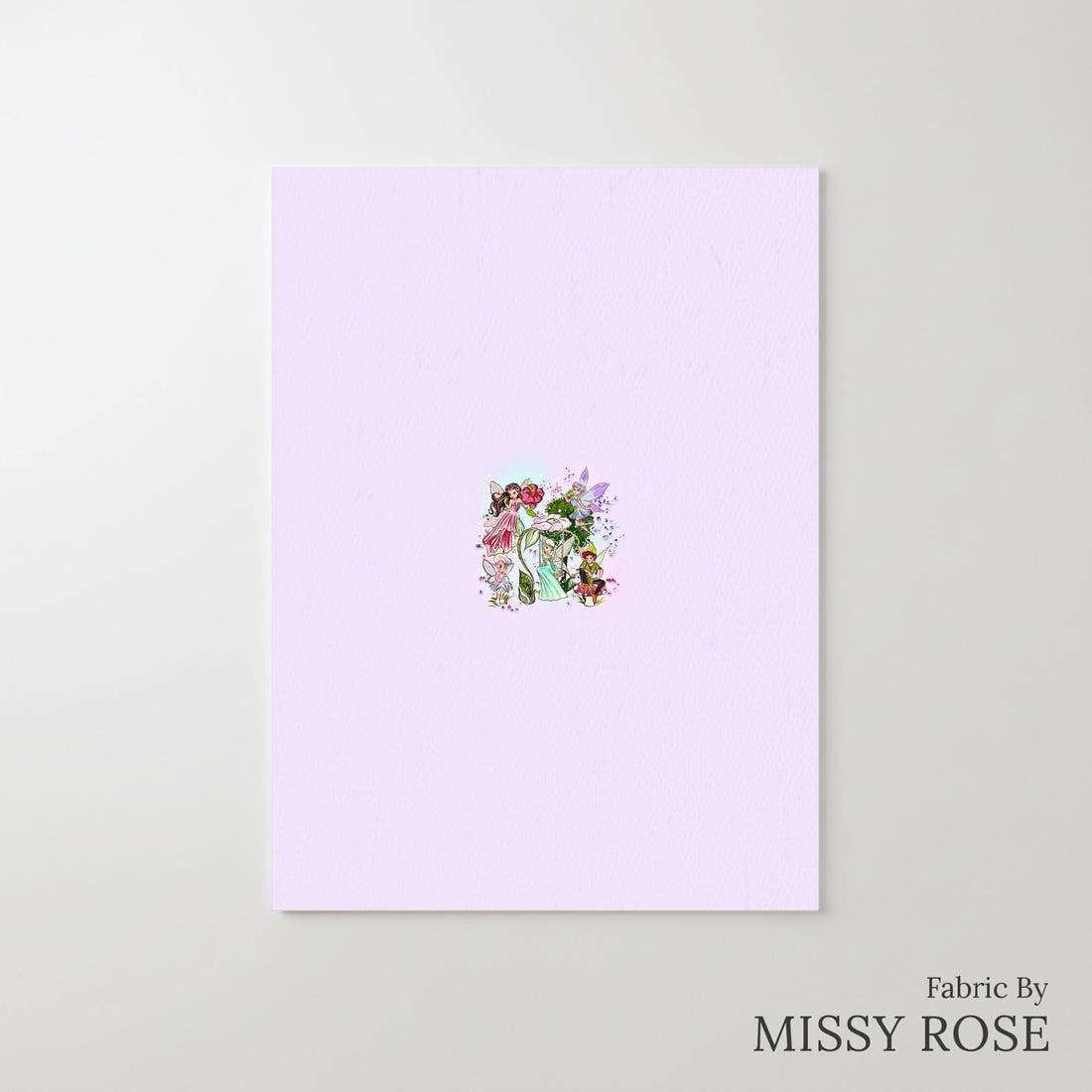 Design 952 Fairies Panel – printed fabric panel with centred picture, custom printed to order | Fabric by Missy Rose