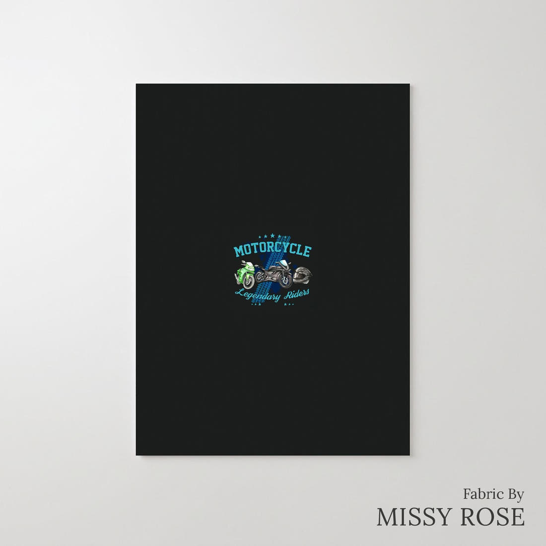 Design 956 Motorbike Panel – printed fabric panel with centred picture, custom printed to order | Fabric by Missy Rose