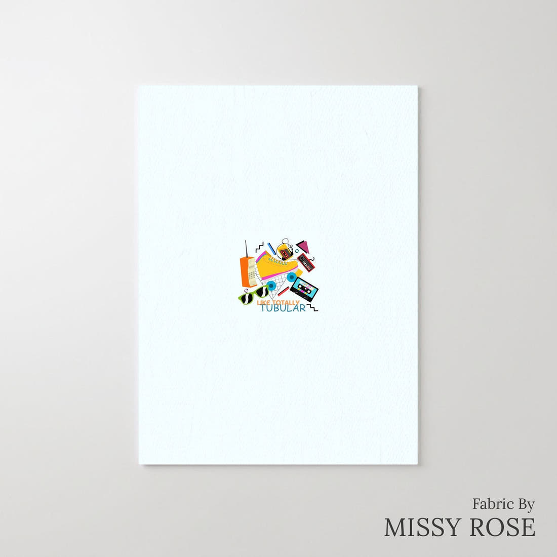 Design 959 Retro Things Panel – printed fabric panel with centred picture, custom printed to order | Fabric by Missy Rose