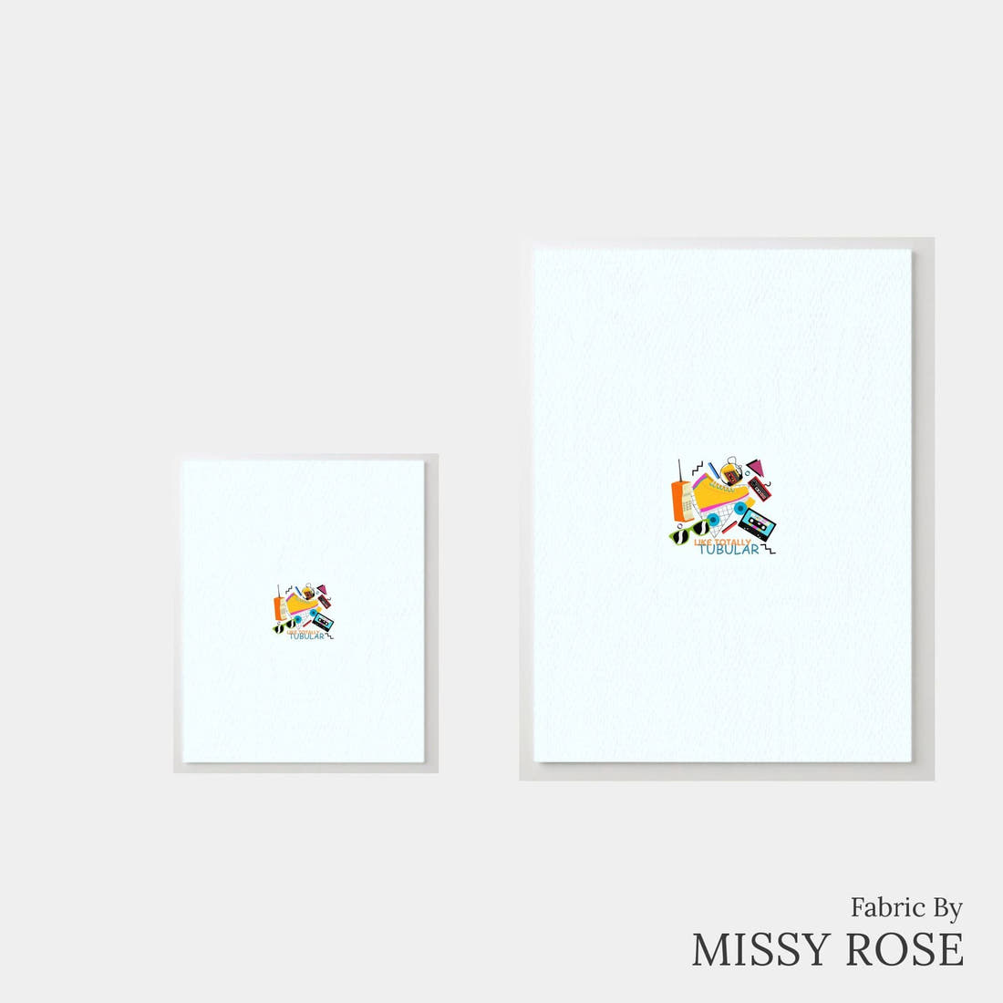 Design 959 Retro Things Panel – universal and adult panel sizes side by side | Fabric by Missy Rose