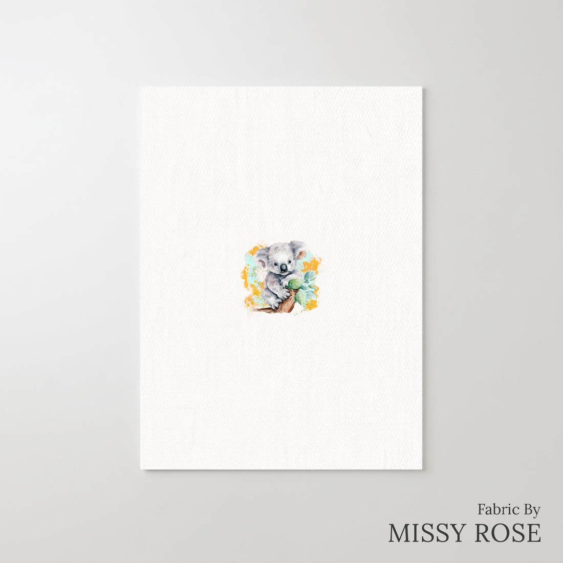 Design 96 Australian Animals Panel – printed fabric panel with centred picture, custom printed to order | Fabric by Missy Rose