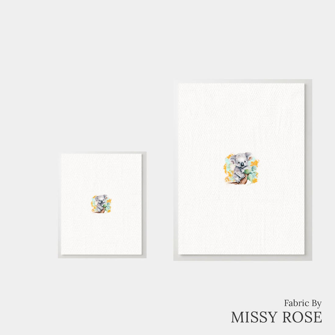 Design 96 Australian Animals Panel – universal and adult panel sizes side by side | Fabric by Missy Rose