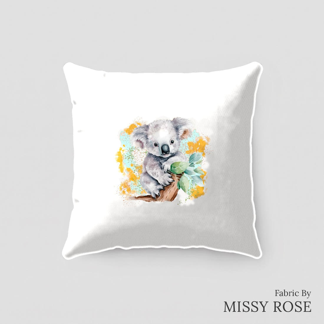 Design 96 Australian Animals Panel sewn into a cushion – see how the panel looks made up | Fabric by Missy Rose