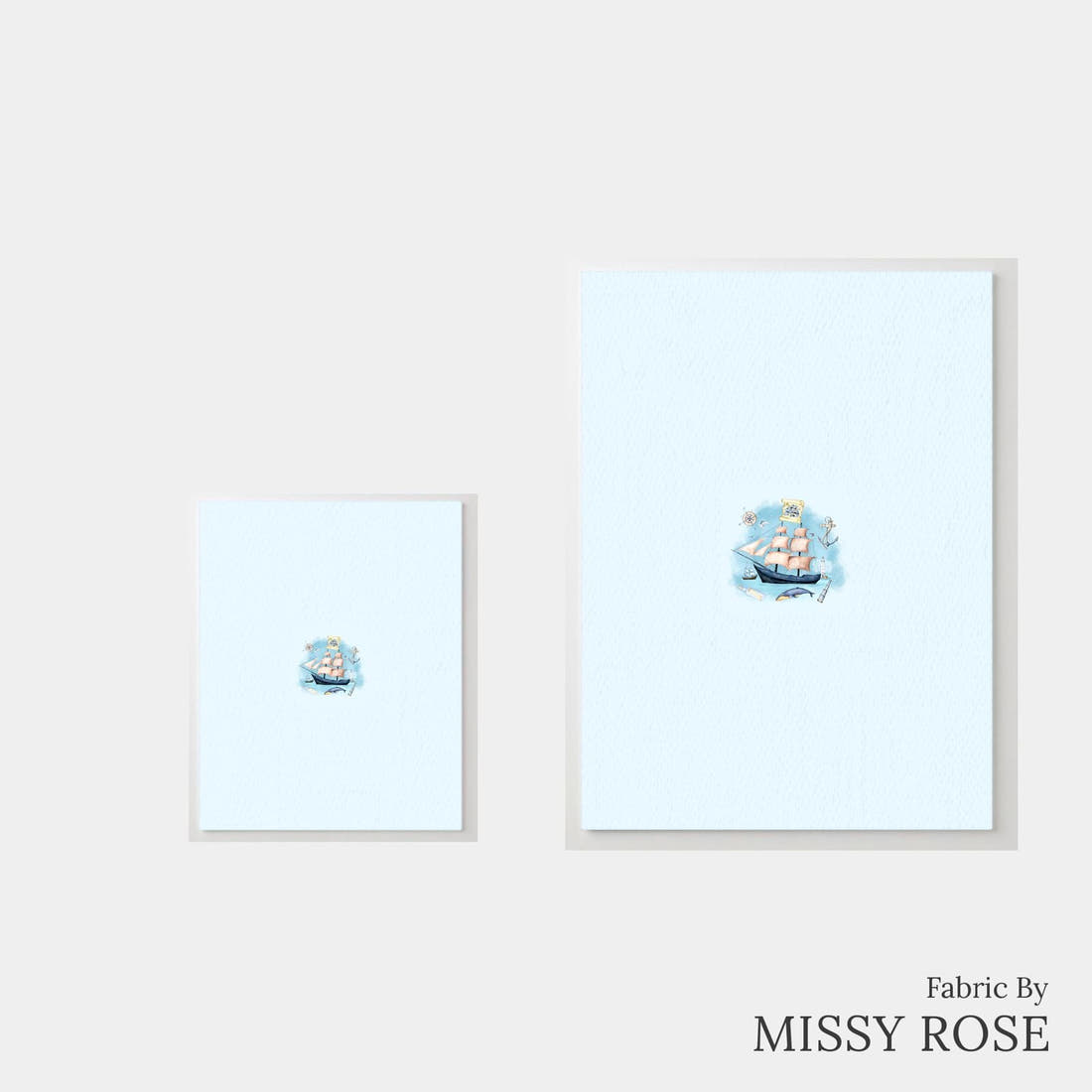 Design 960 Nautical Panel – universal and adult panel sizes side by side | Fabric by Missy Rose