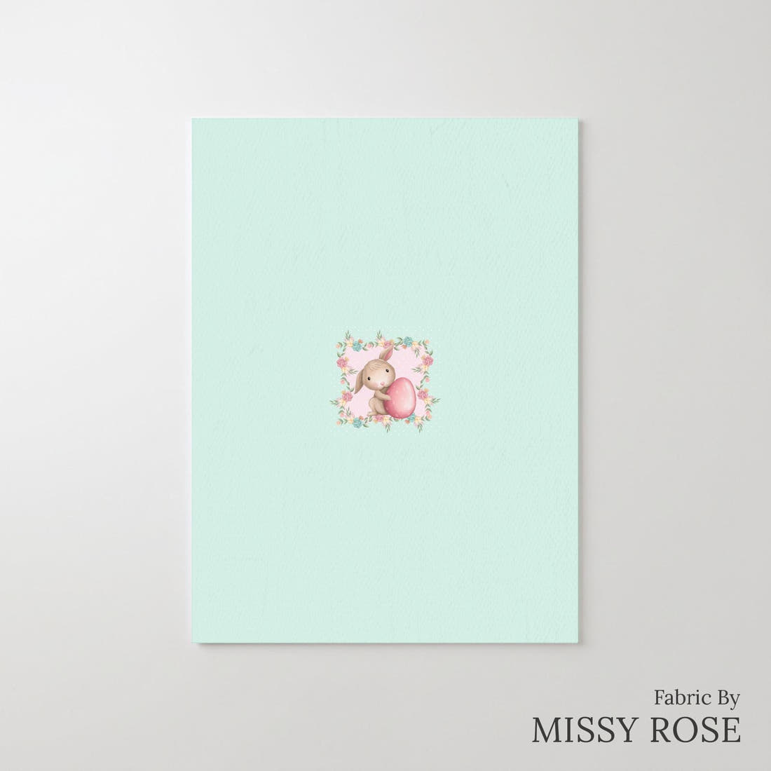Design 963 Cute Easter Panel – printed fabric panel with centred picture, custom printed to order | Fabric by Missy Rose