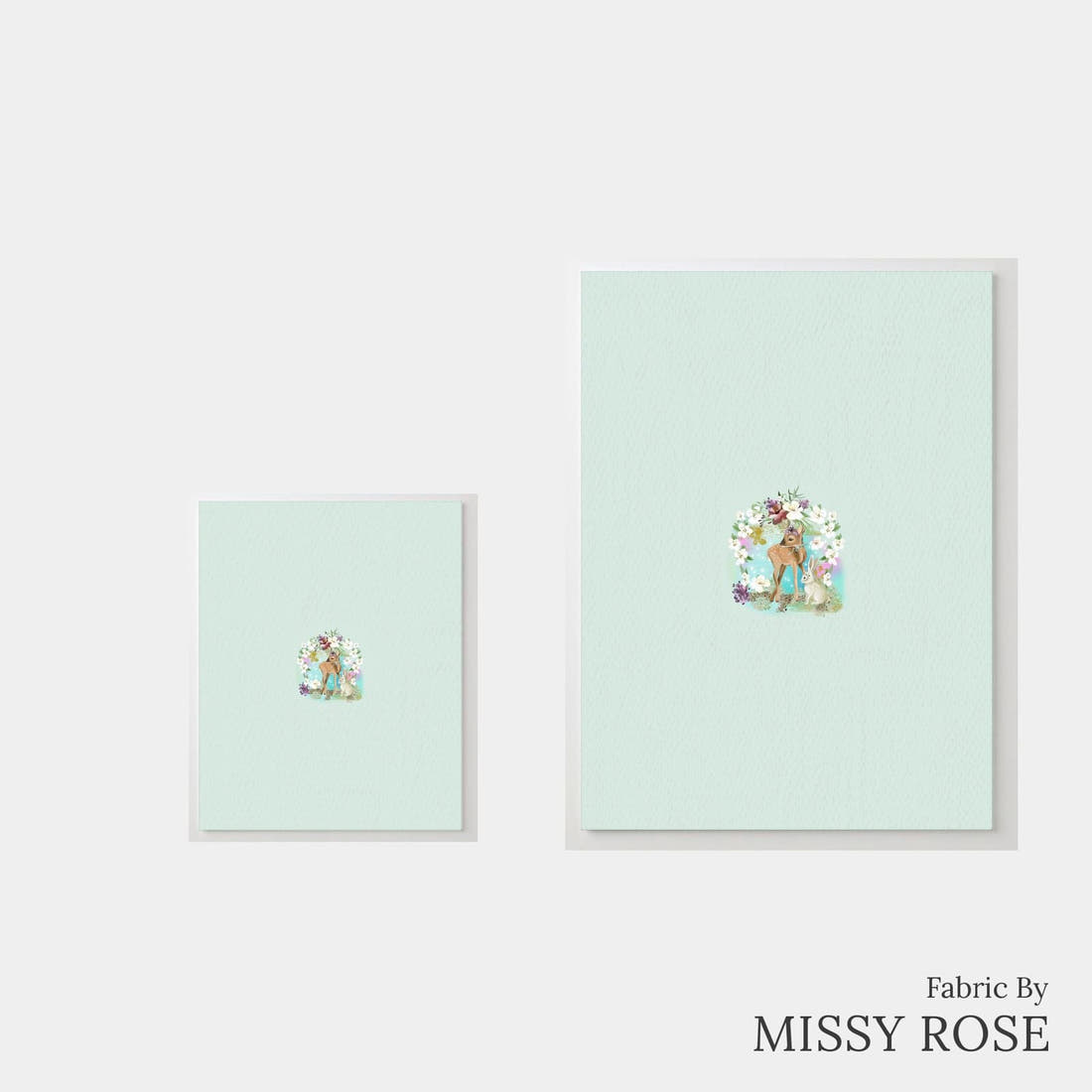 Design 964 Sweet Woodlands Panel – universal and adult panel sizes side by side | Fabric by Missy Rose
