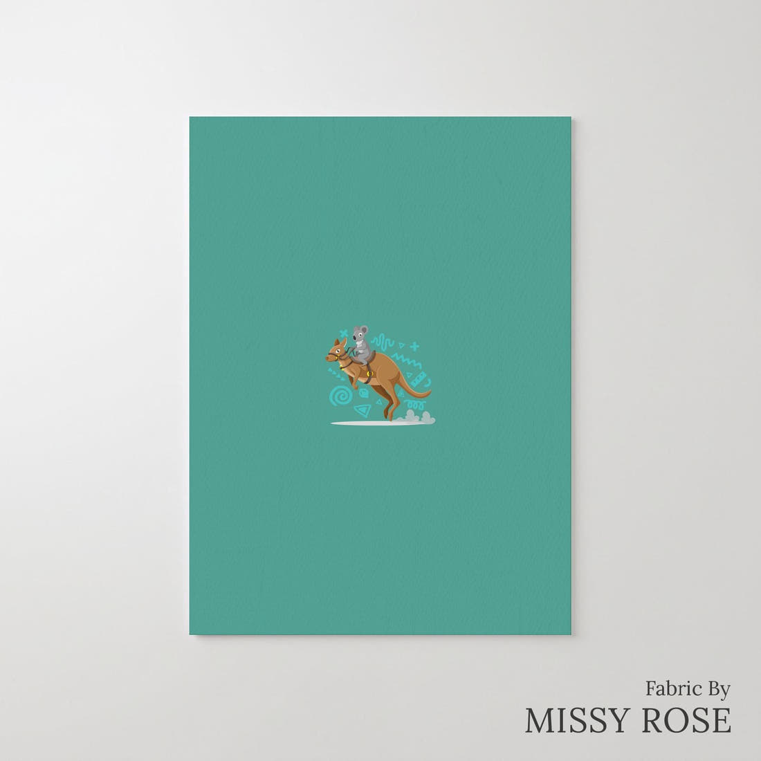 Design 965 Aussie Panel – printed fabric panel with centred picture, custom printed to order | Fabric by Missy Rose