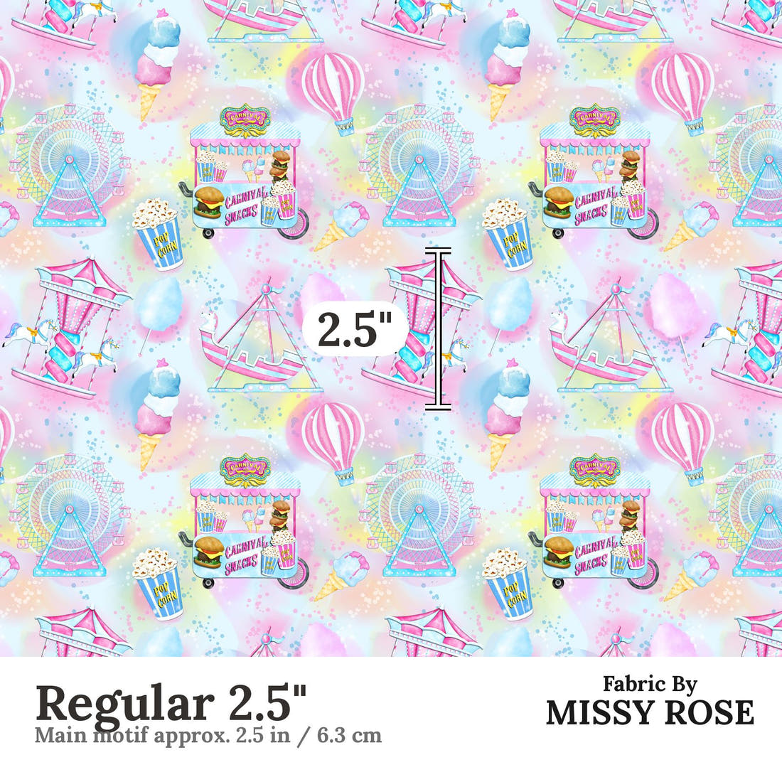 Design 969 Fair Fabric Regular 2.5 inch print scale guide | Fabric by Missy Rose