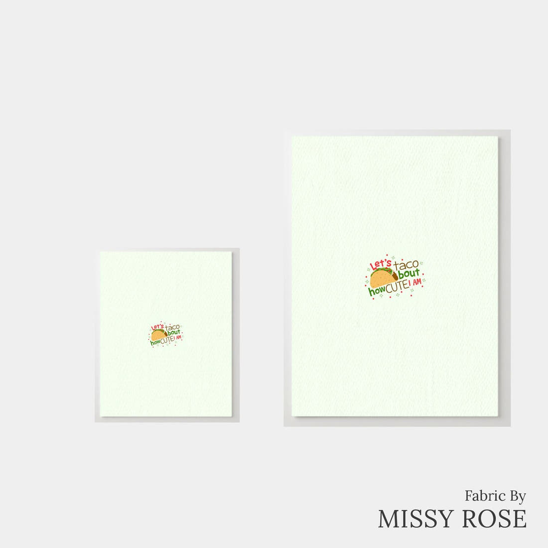 Design 97 Taco Panel – universal and adult panel sizes side by side | Fabric by Missy Rose
