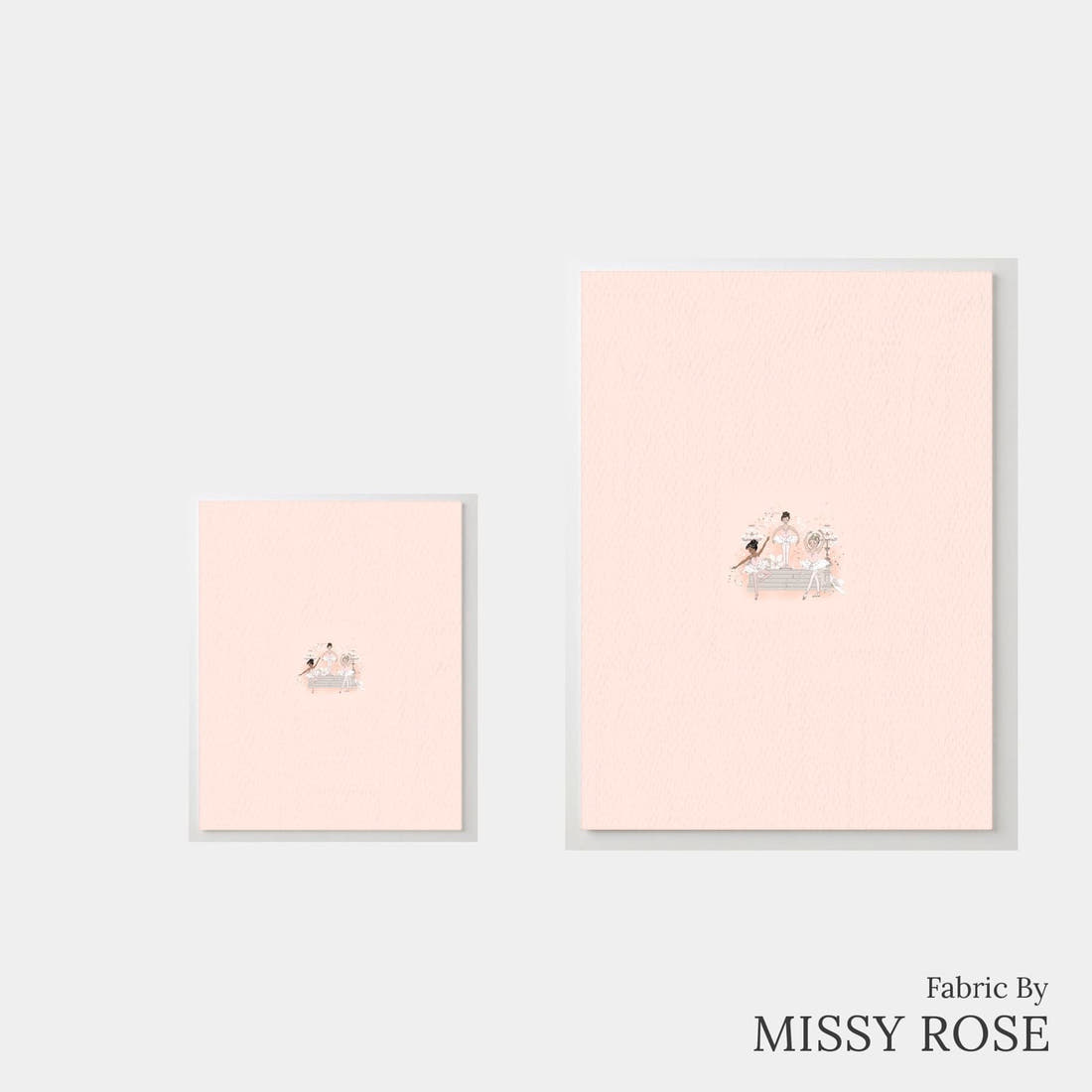 Design 970 Pink Ballerina Panel – universal and adult panel sizes side by side | Fabric by Missy Rose