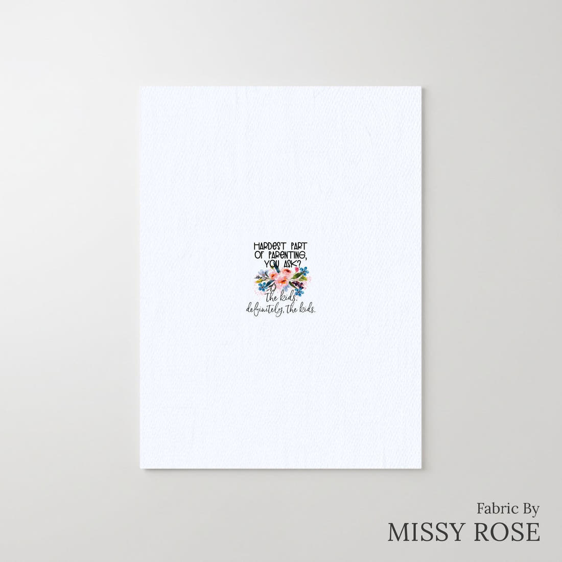 Design 98 Parenting Panel – printed fabric panel with centred picture, custom printed to order | Fabric by Missy Rose