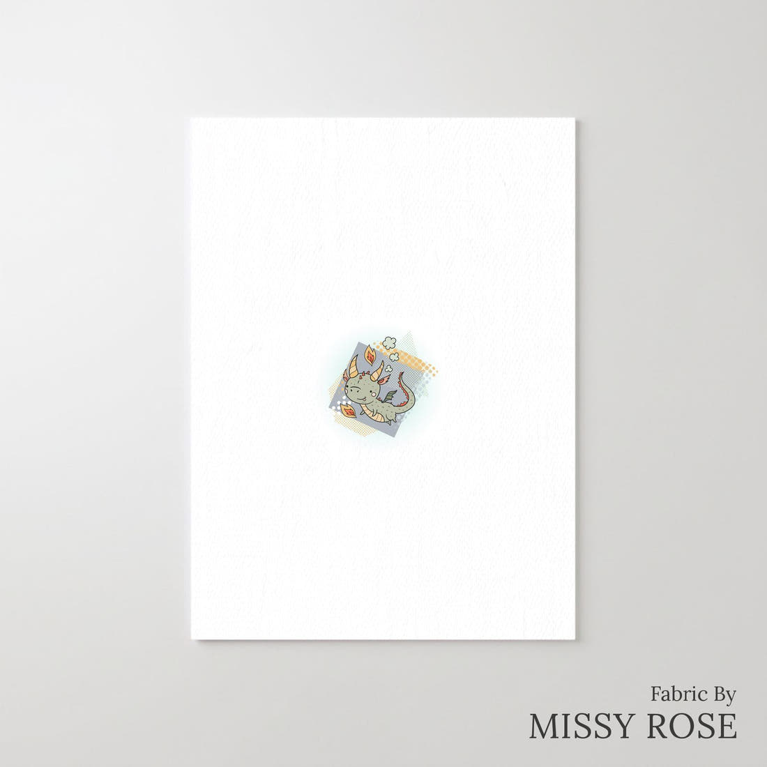 Design 983 Little Dragons Panel – printed fabric panel with centred picture, custom printed to order | Fabric by Missy Rose