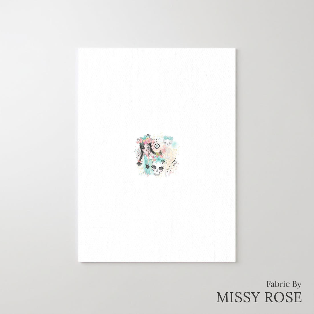 Design 986 Zombie Girl Panel – printed fabric panel with centred picture, custom printed to order | Fabric by Missy Rose