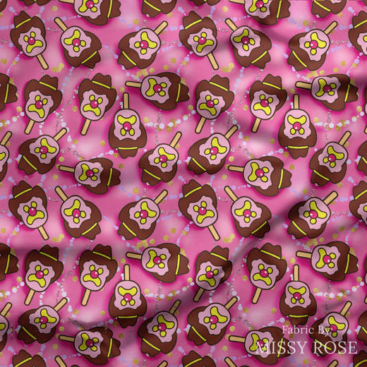 Design 987 - Hot Pink Ice Cream Fabric