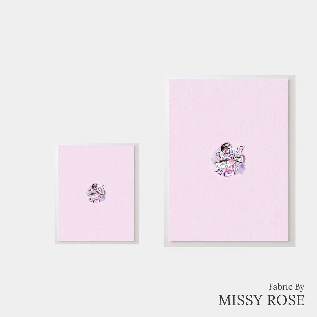 Design 989 Purple Music Panel – universal and adult panel sizes side by side | Fabric by Missy Rose