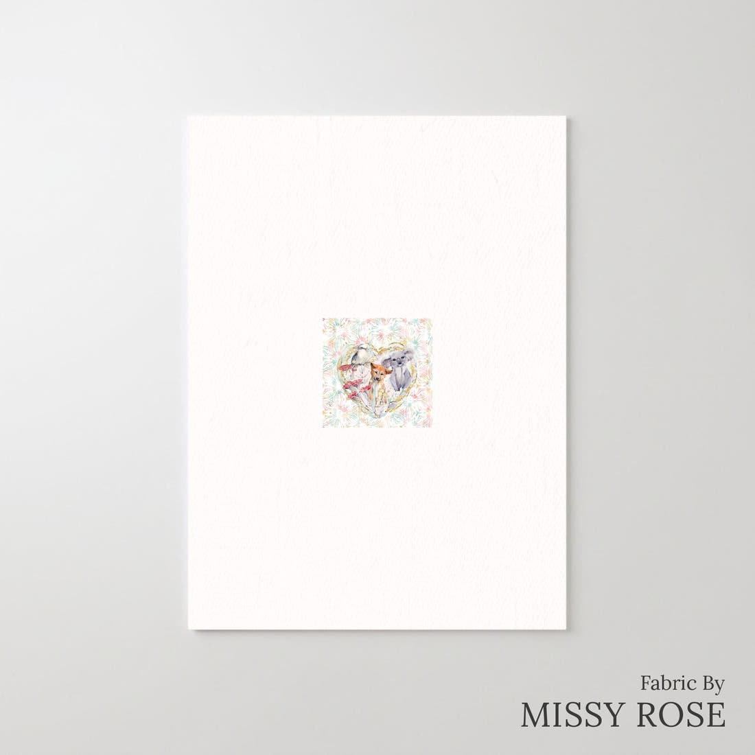 Design 990 Australian Floral Panel – printed fabric panel with centred picture, custom printed to order | Fabric by Missy Rose
