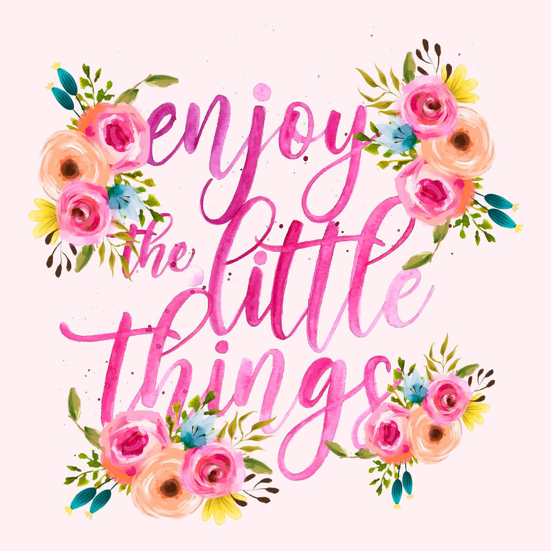 Design 991 Pink Floral Panel – full artwork close-up of the printed picture | Fabric by Missy Rose