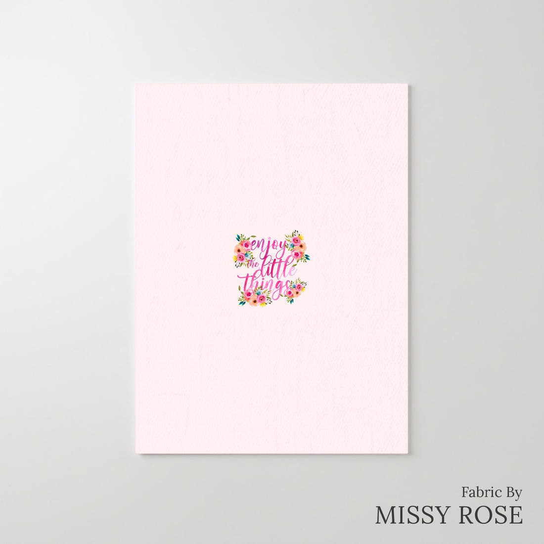 Design 991 Pink Floral Panel – printed fabric panel with centred picture, custom printed to order | Fabric by Missy Rose