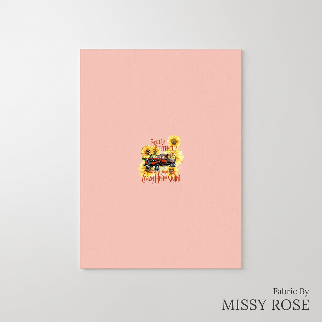 Design 992 Buttercup Panel – printed fabric panel with centred picture, custom printed to order | Fabric by Missy Rose