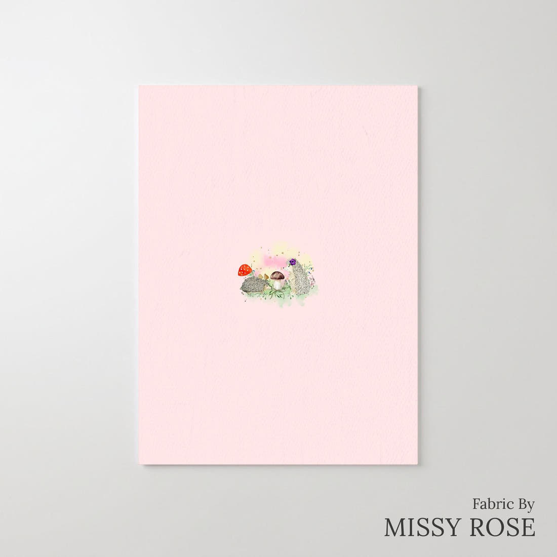 Design 996 Pink Woodlands Panel – printed fabric panel with centred picture, custom printed to order | Fabric by Missy Rose