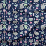 Design 999 - Navy Bunny Fabric