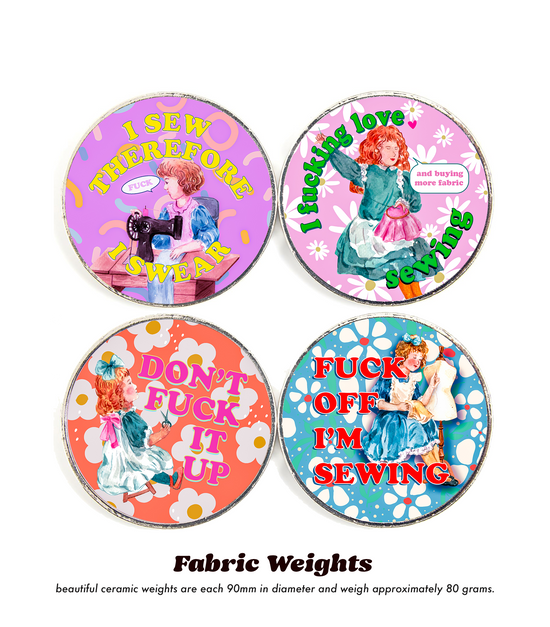 Sewing Pattern Weights - Sassy Swears x 4