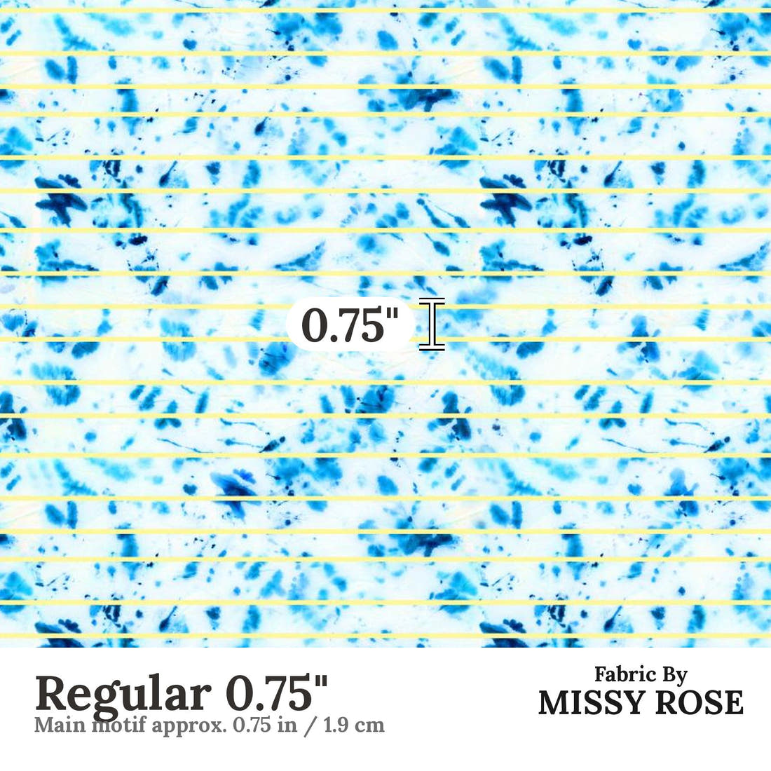 Girl and The Deep Blue Sea 02 Regular 0.75 inch print scale guide | Fabric by Missy Rose
