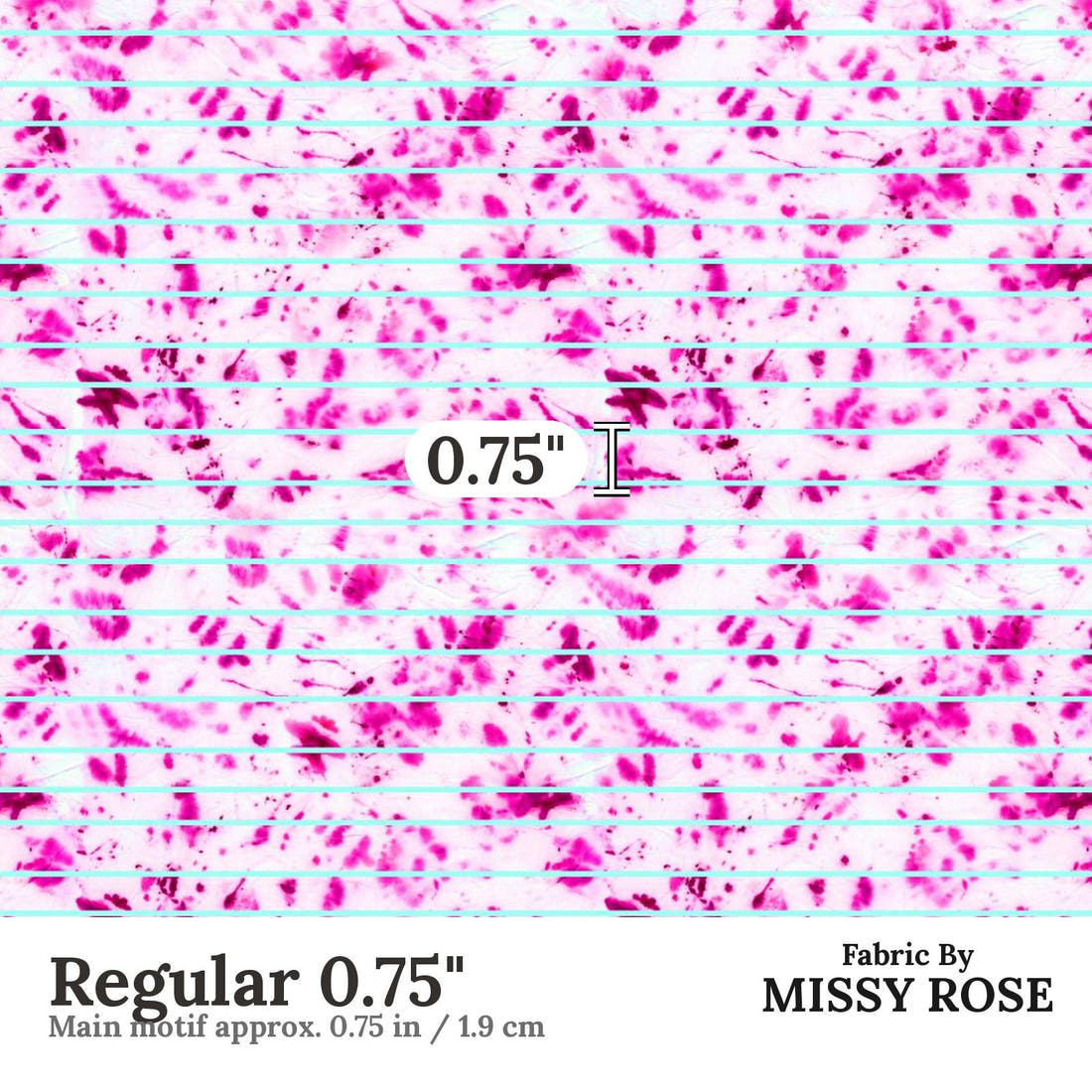 Girl and The Deep Blue Sea 03 Regular 0.75 inch print scale guide | Fabric by Missy Rose