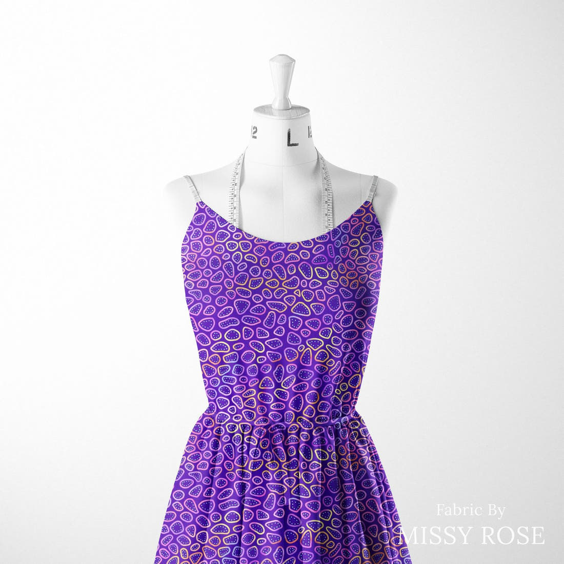 Girl and The Deep Blue Sea 04 sewn into a women's dress - custom printed fabric | Fabric by Missy Rose