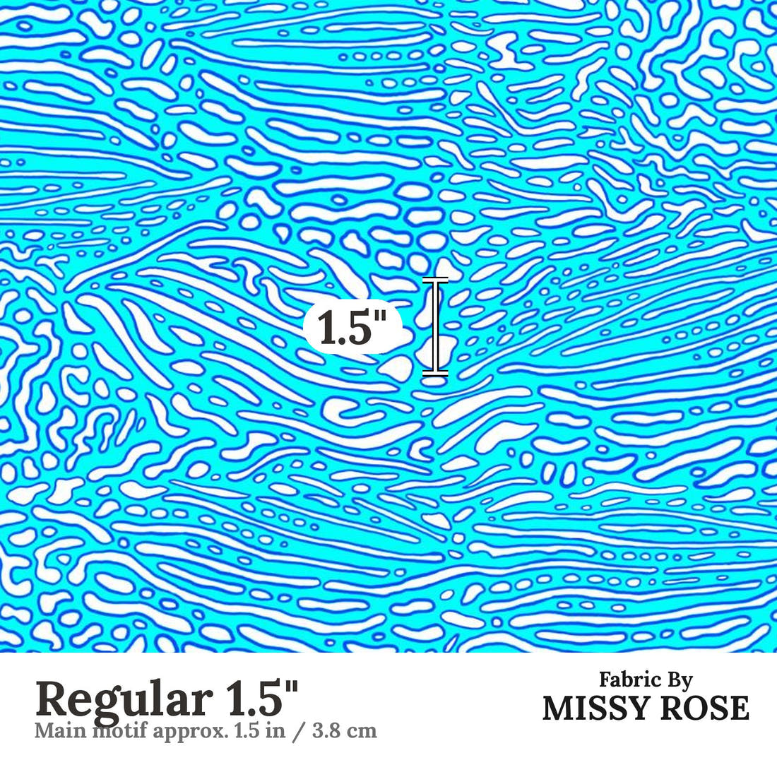 Girl and The Deep Blue Sea 05 Regular 1.5 inch print scale guide | Fabric by Missy Rose