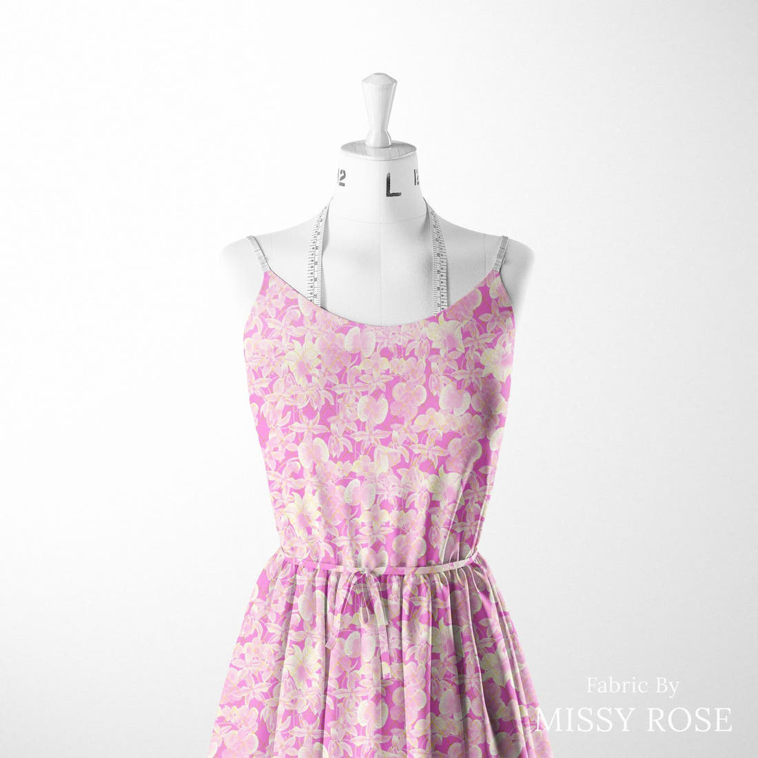 Girl and The Deep Blue Sea 08 sewn into a women's dress - custom printed fabric | Fabric by Missy Rose