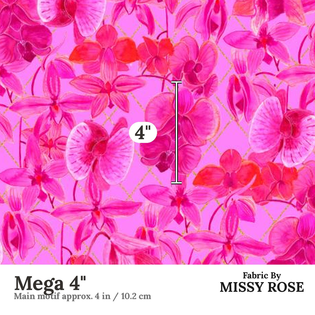 Girl and The Deep Blue Sea 09 Mega 4 inch print scale guide | Fabric by Missy Rose