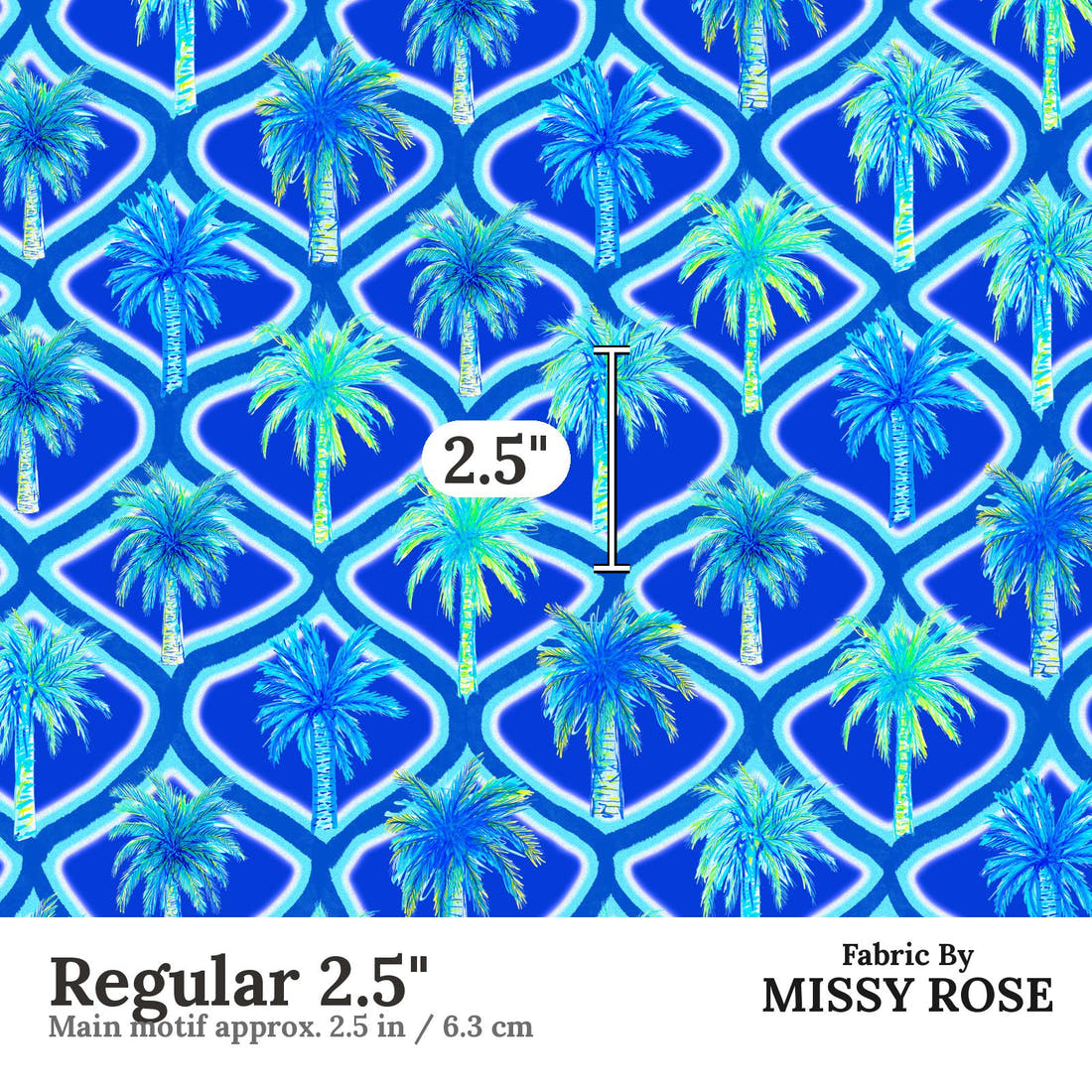 Girl and The Deep Blue Sea 100 Regular 2.5 inch print scale guide | Fabric by Missy Rose