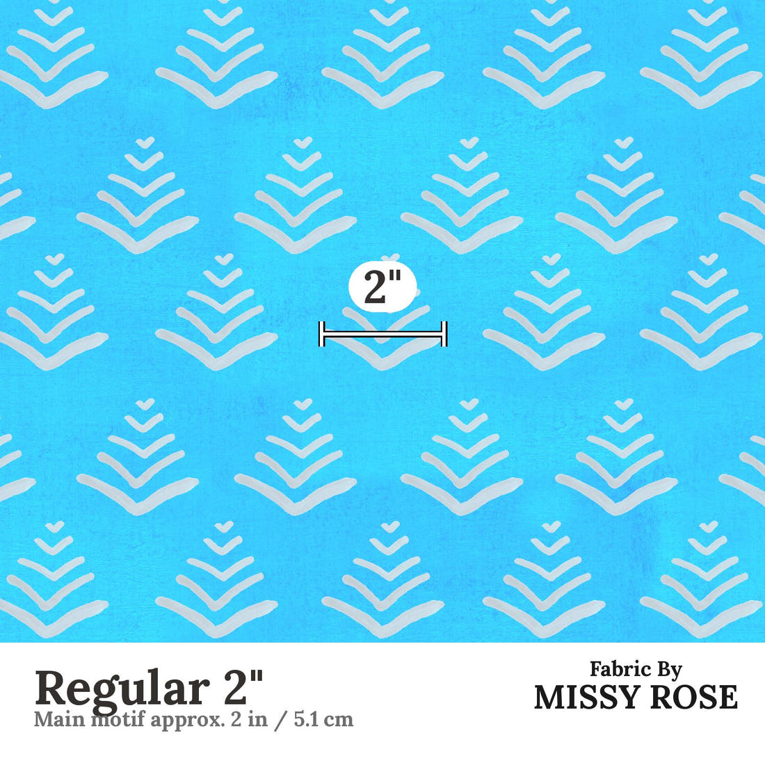 Girl and The Deep Blue Sea 105 Regular 2 inch print scale guide | Fabric by Missy Rose