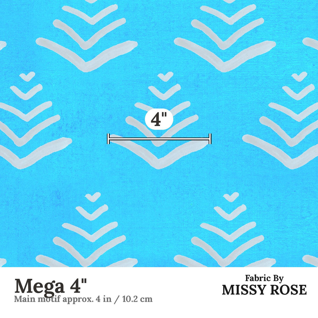 Girl and The Deep Blue Sea 105 Mega 4 inch print scale guide | Fabric by Missy Rose