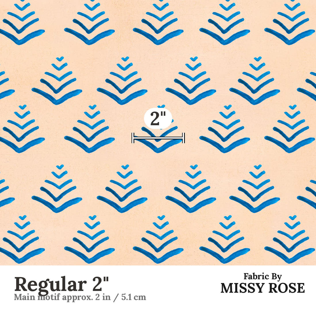 Girl and The Deep Blue Sea 106 Regular 2 inch print scale guide | Fabric by Missy Rose