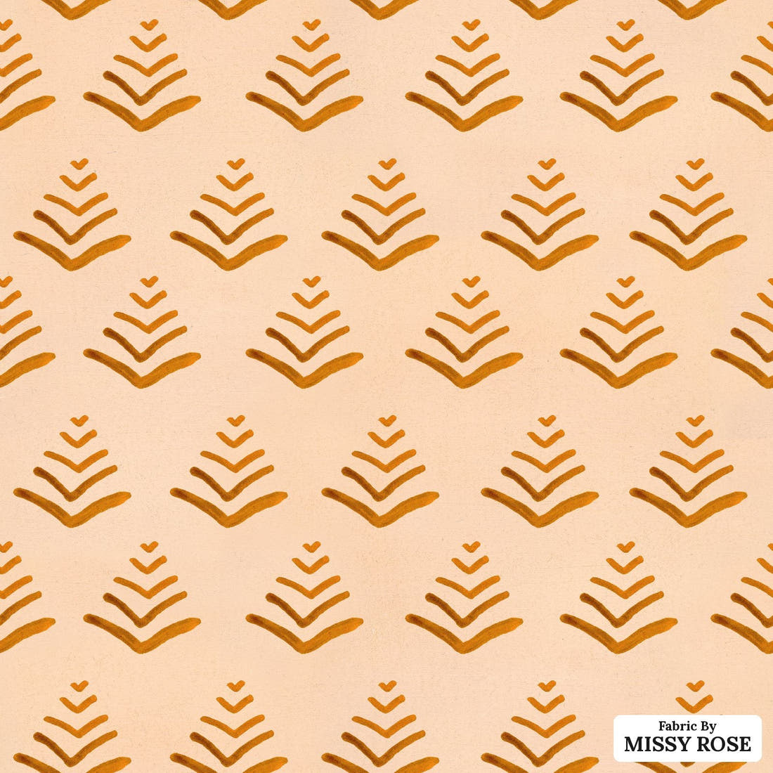 Girl and The Deep Blue Sea 107 - flat view of the print, zoom in for detail | Fabric by Missy Rose