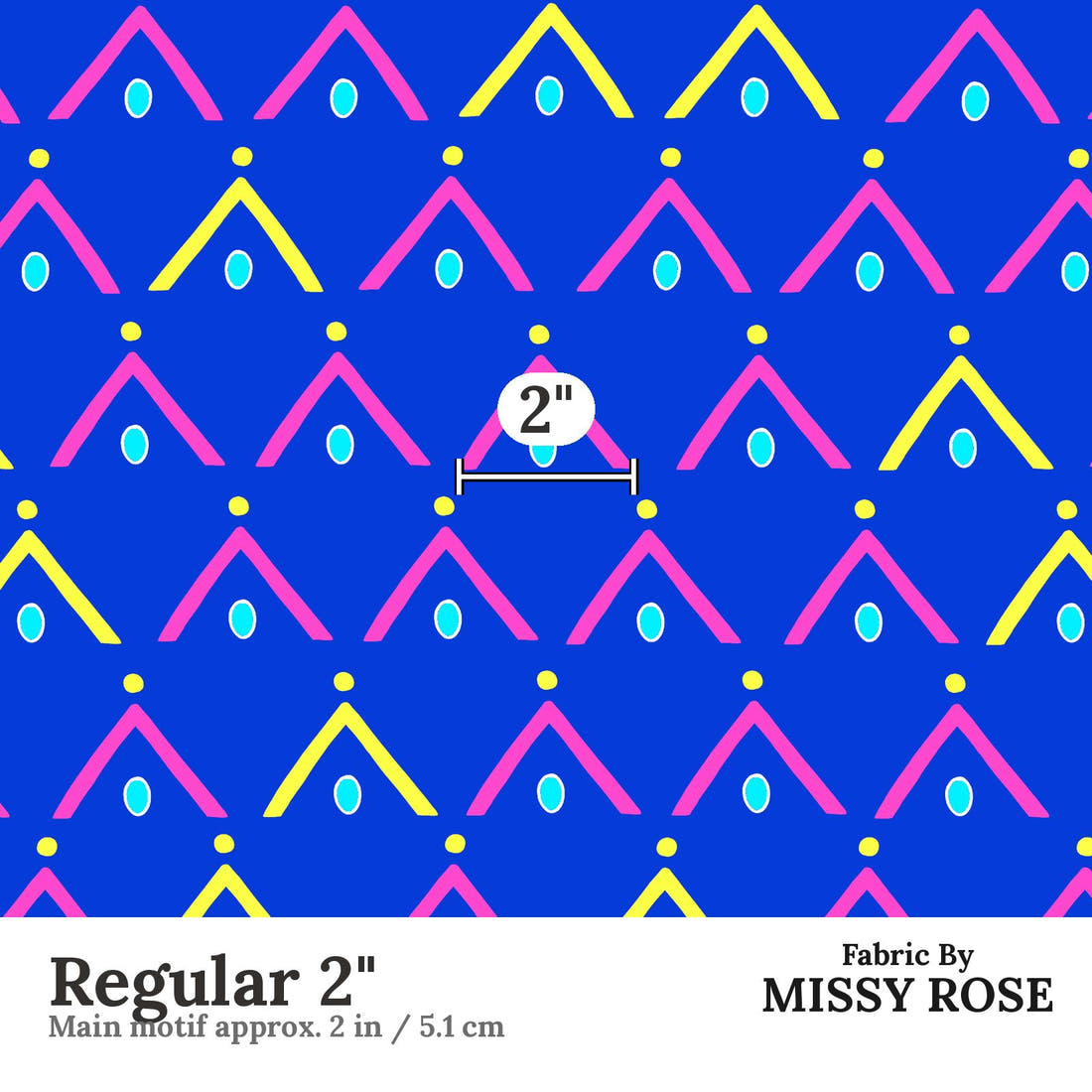 Girl and The Deep Blue Sea 108 Regular 2 inch print scale guide | Fabric by Missy Rose