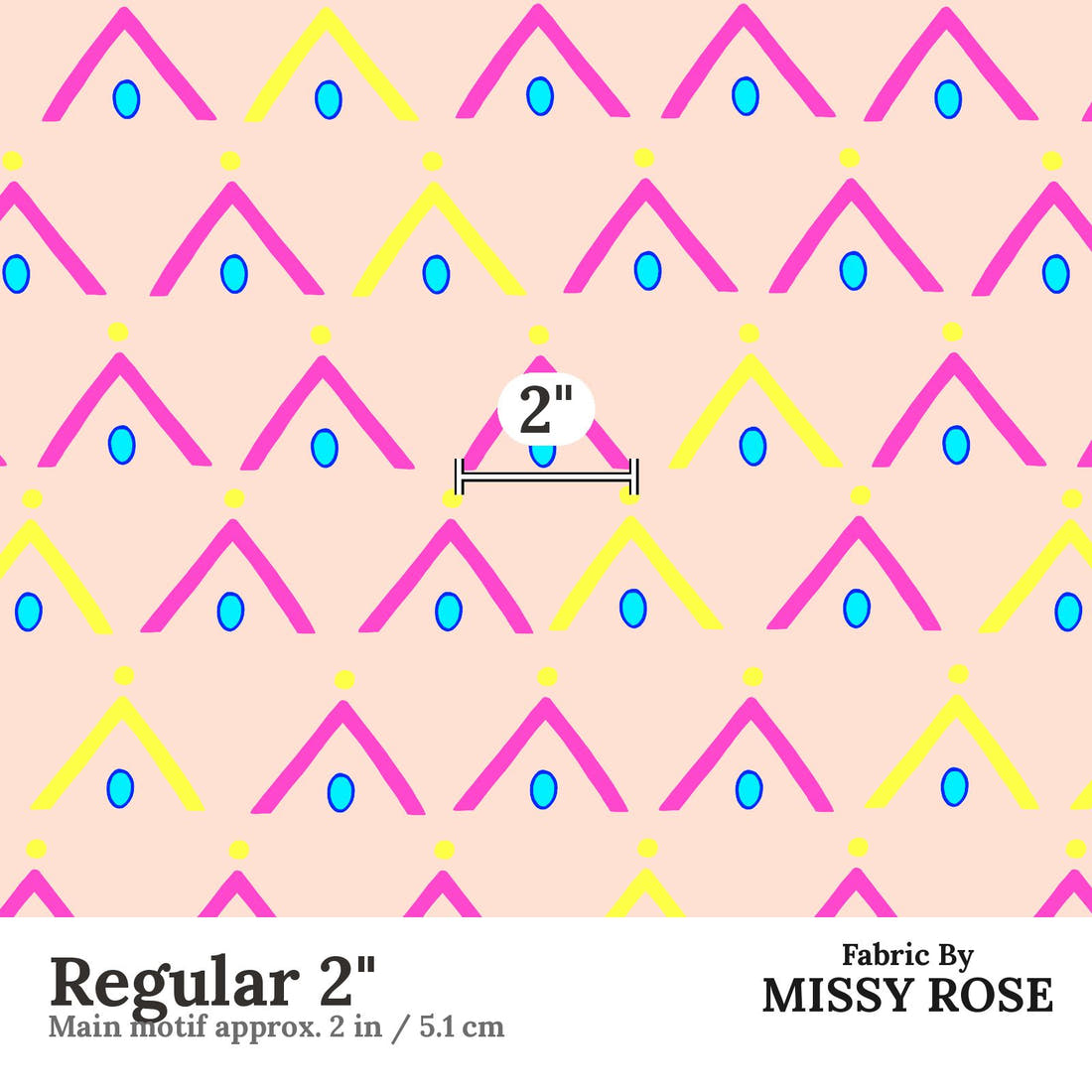 Girl and The Deep Blue Sea 109 Regular 2 inch print scale guide | Fabric by Missy Rose