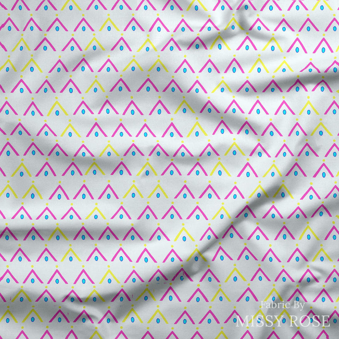 Girl and The Deep Blue Sea 110 draped fabric mockup - custom printed fabric by the metre | Fabric by Missy Rose