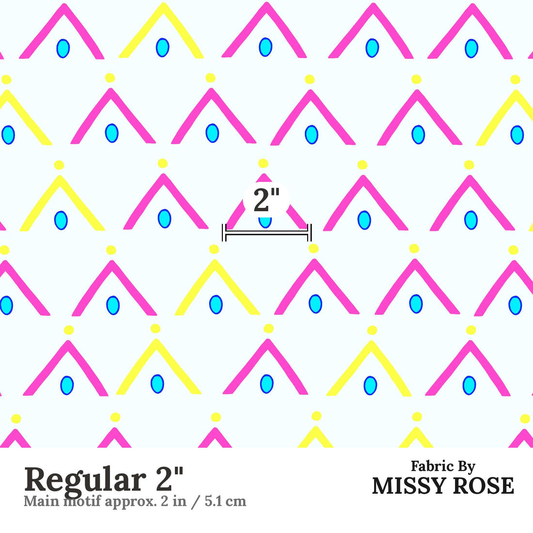 Girl and The Deep Blue Sea 110 Regular 2 inch print scale guide | Fabric by Missy Rose