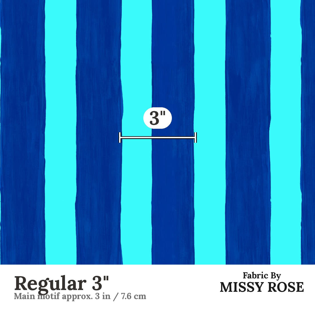 Girl and The Deep Blue Sea 111 Regular 3 inch print scale guide | Fabric by Missy Rose