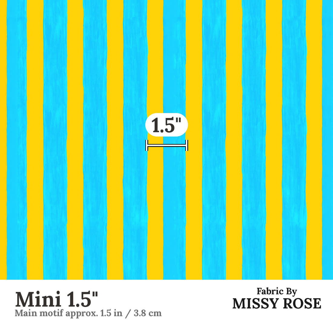 Girl and The Deep Blue Sea 112 Mini 1.5 inch print scale guide | Fabric by Missy Rose