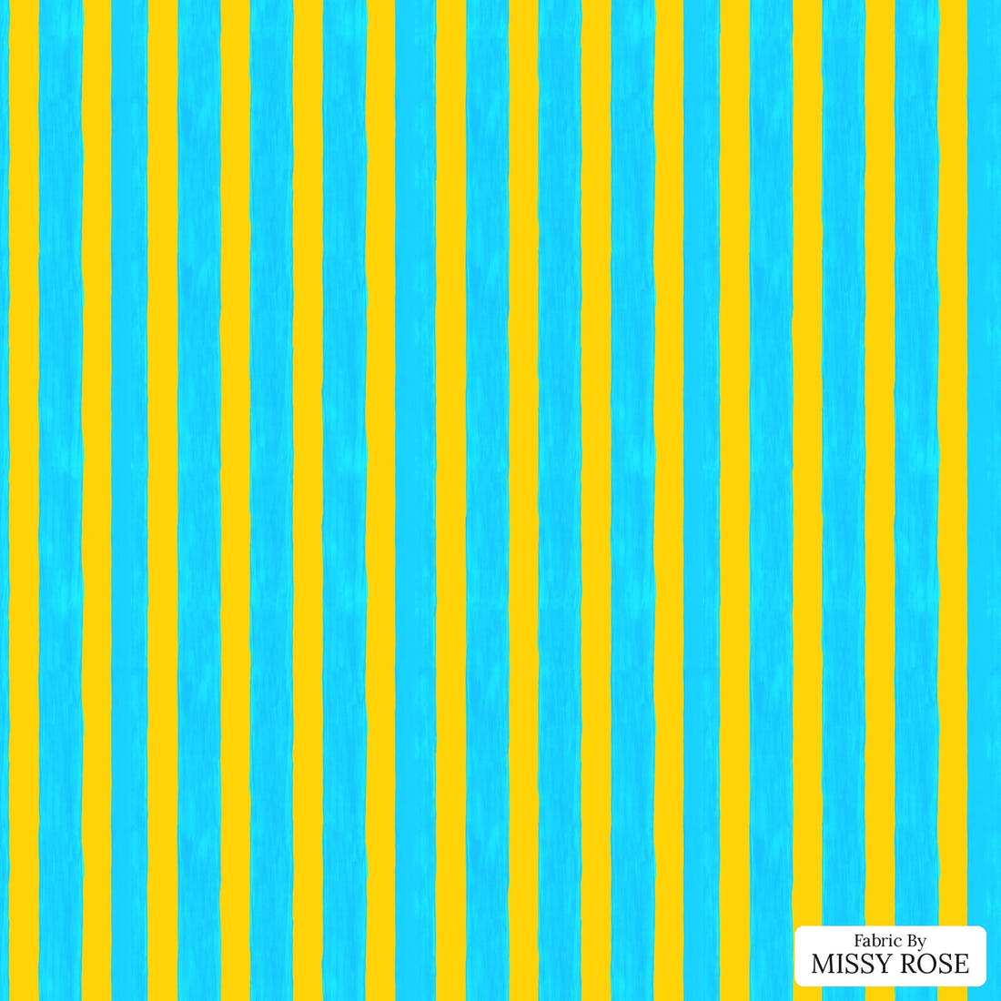 Girl and The Deep Blue Sea 112 - flat view of the print, zoom in for detail | Fabric by Missy Rose