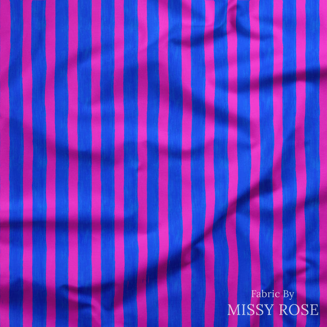 Girl and The Deep Blue Sea 113 draped fabric mockup - custom printed fabric by the metre | Fabric by Missy Rose
