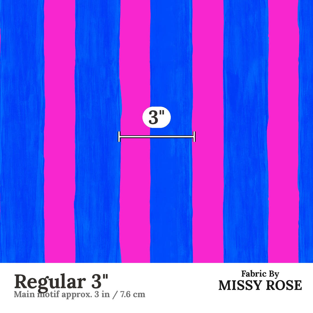 Girl and The Deep Blue Sea 113 Regular 3 inch print scale guide | Fabric by Missy Rose