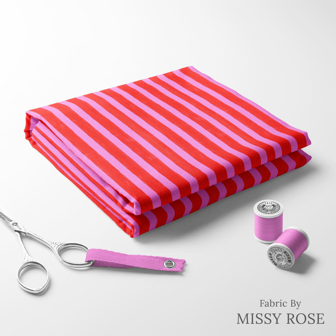 Girl and The Deep Blue Sea 114 folded fabric stack with matching thread - pre-order fabric Australia | Fabric by Missy Rose