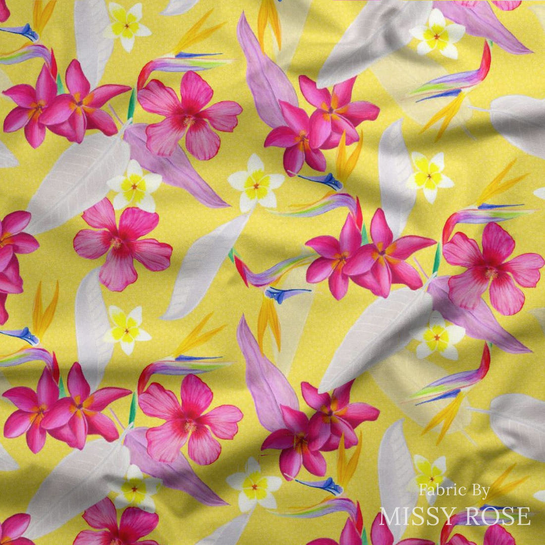 Girl and The Deep Blue Sea 15 draped fabric mockup - custom printed fabric by the metre | Fabric by Missy Rose